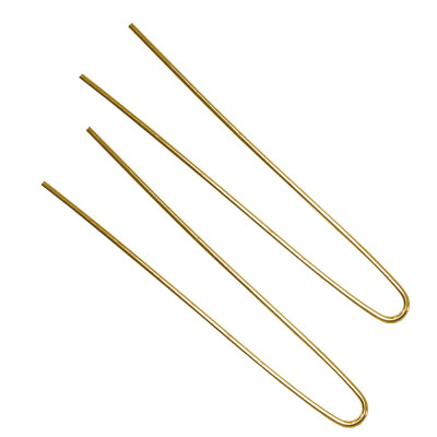 Шпильки для волос ровные без наконечника Tico Professional 300581 - Gold (длина 80 мм, вес 100 грамм)