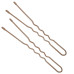 Шпильки для волос волнистые с наконечником Tico Professional 300701 - Brown (длина 70 мм, вес 500 грамм)