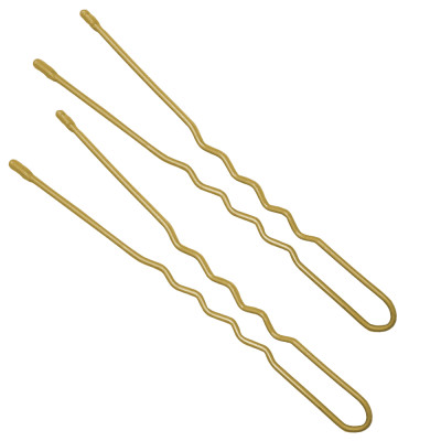 Шпильки для волос волнистые с наконечником Tico Professional 300635 - Gold (длина 70 мм, вес 200 грамм)