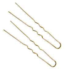 Шпильки волнистые без наконечника золотистые 50 мм, 100 г (300555)