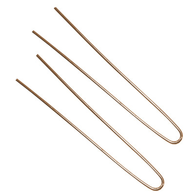 Шпильки для волос ровные без наконечника Tico Professional 300692 - Brown (длина 80 мм, вес 100 грамм)