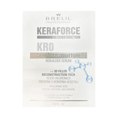 Сыворотка восстанавливающая Brelil Keraforce Rebuilder Serum 87976, 3 x 75 ml